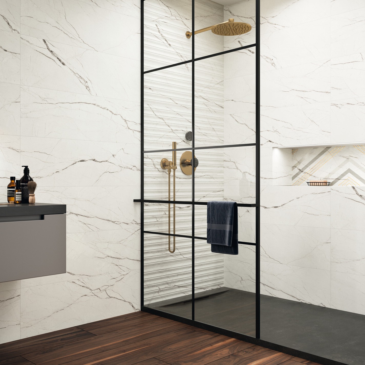 Marble shower